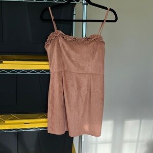 Elegant Pink Ruffle Dress